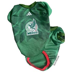 Soccer t-shirts for dogs/Mexican Soccer dog shirts/Soccer dog Jersey/Seleccion Mexicana soccer dog shirt (M, Plain)