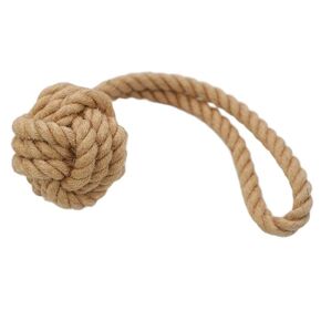Natural Hemp Tug Rope Ball,Handmade Sustainable Hemp Tug Rope Ball, Natural Hemp Rope Dog Toy, Throw Dog Toys, Dog Chew Toy, Eco-Friendly Dog Toy