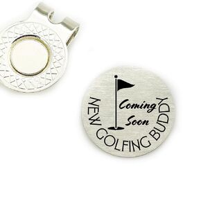 New Golfing Buddy Coming Soon Golf Ball Marker Gift Idea New Golfing Buddy Announcement Dad Mom Grandparents Family New Golfing Buddy FBA-BUDDY-GOLF (|New Golfing Buddy|)