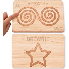 Demissle 2 Pcs Finger Labyrinth Handheld Breathing Board Pocket Mindful Maze Set Hand Mindfulness Stress Anxiety Relief Meditation Tools Mindful Maze Boards for Meditation and Prayer, 6.5 x 10 Inch
