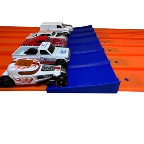 Super 6 Lane Jump | Compatible with Hot Wheels Super 6 Lane Raceway Set | Super 6 Add on (Blue)