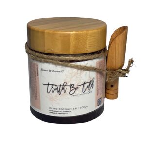 Dead Sea Salt Exfoliating Scrub Body Scrub Exfoliation Great for Scars, Chicken Skin, Cellulite, Stretch Marks for Men & Women (Island Coconut, 8 oz.)
