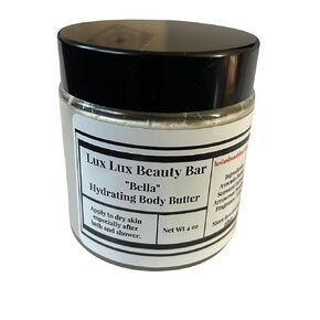 Lux Lux Beauty Bar Bella Body Butter - Whipped Body Butter - Body Butter for Women and Men with Dry skin and Sensitive Skin - Paraben Free, Non-Greasy, Hydrating Body Cream with Avocado Butter, 4 oz