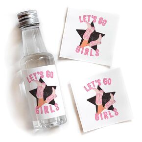 Let's Go Girls Liquor Bottle Labels - Western Party Favor, Cowgirl Bachelorette Party Favors, Country Bachelorette or Birthday Stickers, Nashiville Bach Stickers, Tequila Labels (Let's Go Girls)