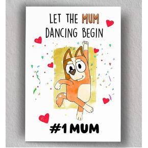 Chili Dancing Mother's Day Card | #1 MUM Card | Mom Birthday Greeting Card | Kids show | Blank Card