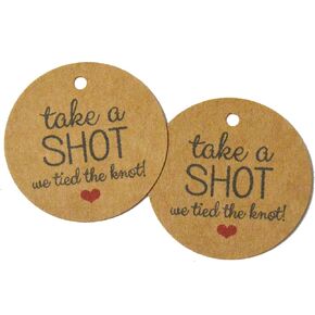 Take a Shot We Tied the Knot, Wedding Tags, Engagement, Bridal Shower, Rehearsal, Party Favor, Alcohol Tags, Wedding Favor & Gift Tags (30 tags) in Saudi Arabia