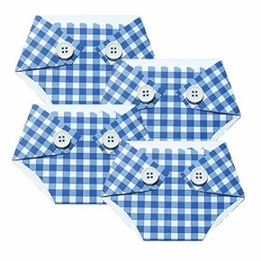 Pink or Blue Plaid Diaper Shaped Gift Card Holder-Game Prize Winner (Pink Plaid)