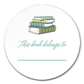 ملصقات لوحة الكتب، مجموعة من 48 قطعة من مكتبة الملصقات، ملصقات دائرية ذاتية اللصق in Kuwait