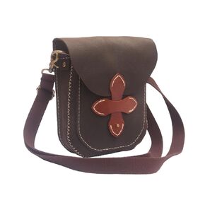 YAN TA HANDE MADE Hand-Sewn Leather Crossbody Bag, Inside and Outside all Leather Adjustable Shoulder Strap Casual Vintage Cowhide Bag can Wear a Belt as a Large Fanny Pack