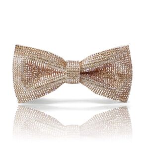 Champagne bow tie for men| Champagne Rhinestones bow tie | Champagne pre-tied bow tie bow tie with Crystal like rhinestones | Sparkle | CK Bow Tie