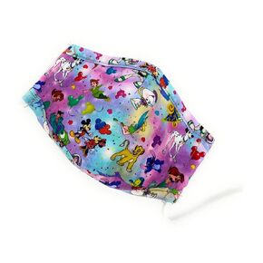 Mouse Ear Balloons Tie Dye ADULT Face Mask w/Nose Clip for Big Kid Teen Men Women
