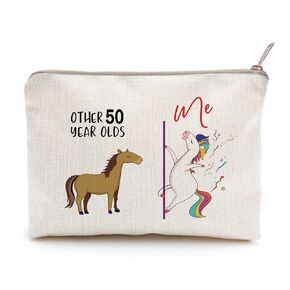 50th Birthday Gift For Woman Makeup Bag For 50 Year Old Funny Gift For 50th Birthday Other 50 Year Olds Me