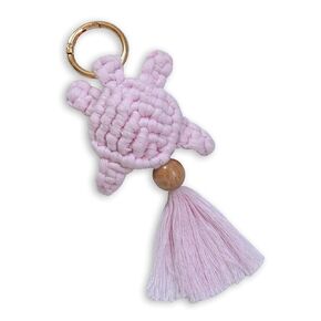 Turtle Keychain, Handmade Boho Keychain Wristlet, Cute Macrame Keychain Wristlet, Handmade Small Gift, Tortoise Wristlet, Crochet Keychains, Gift For Her, Red Keychain