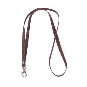 Neck Lanyard Genuine leather Long Keychain for USB,Keys， ID Badge Holder