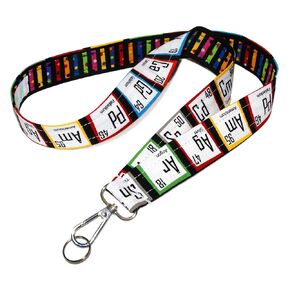 Periodic Table Lanyard - Science Neck Strap - Chemistry Keychain Lanyard - 1x36 Inch With Swivel Clip - Handmade Gift by Green Acorn Kitchen