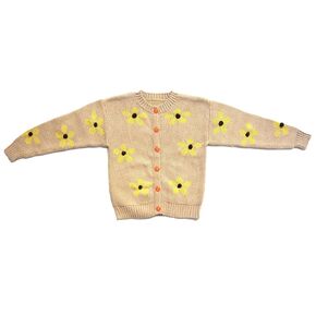 Cotton Button-Down Cardigan Sweater - Daisy (0-6 months)