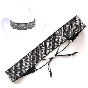 Nailhead Rocker Hatband Brim Stud Band Quality Stretch Fabric One Size For Fedora Panama Western Cowboy Hats Gift Boxed