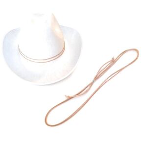 تان Hatband خفيفة الوزن أنيقة جلد الغزال الصغير الحبل المزدوج قابل للتعديل بولو الشريحة هدية محاصر للقش الغربية فيدورا بنما القبعات