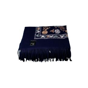 Tommy Lion - Cashmere women's wraps & scarf with Gift Boxed, Lightweight, soft and warm. Long size 72 x 25 inch. (gray with pink embroidery)