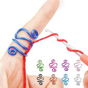 (Purple) Handmade Crochet Tension Ring For Finger, Left Handed, Right Handed Zig Zag Ring, Yarn Tension Ring For Crochet, Crochet Gifts For Crocheters, Birthday Gift For Crochet Lovers, (Size 7-10)