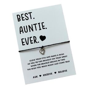 Birthday gift for Auntie | Auntie wish bracelet | Best Auntie Ever bracelet | Mother's day gift | Gift for Aunt