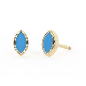 Clear Quartz Stud Earrings for Women, Marquise Stud Earrings - Hypoallergenic 18K Gold Stud Earrings, Genuine 925 Sterling Silver - April Birthstone Mothers Day Gifts (5X2mm Marquise)
