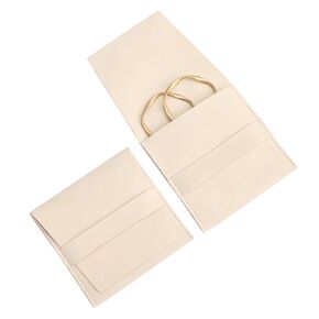 40pcs Pink Microfiber Jewelry Pouch 8 x 8cm Jewelry Packaging Bag Luxury Gift Fixed Strap Envelope Style Packaging Small Jewelry Gift Bags for Earrings Necklaces Bracelet Ring