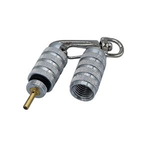 Cigar Prop Lighter Bleed Tool 2.0 – 6061 Aluminum Body with Brass Tip for Air Removal in Torches – Compact, 1.37" Design – Keychain-Compatible, Made in the USA – Durable and Easy to Use
