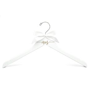 Mrs Wedding Hanger, Painted Engraved, Bride Hanger, Bridal Wedding Gift