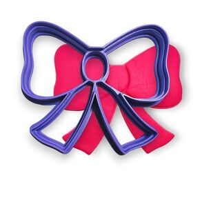 Bow-knot Cookie Cutter, 4" Bow with Ribbons Cookie Cutter Carefuuly Designed for Christmas, Girls, Birthdays, Bridal Shower, Holly Season and All other Occassions. 3d Printed.