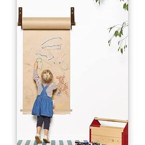 Paint & Drawing Roll Activity Kraft Paper, Notepad, Market List Book, Wall Mounted Paper Art, Paper Dispenser, Kids Room Decor, 19.7 inch x 1574 inch (50cm x 40m) Kraft Paper Roll included.