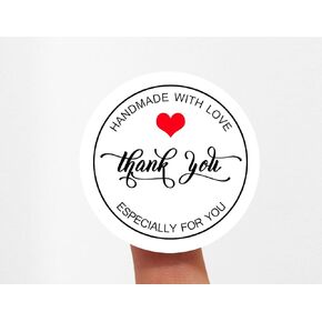 120Pcs Handmade with Love Stickers Thank You Especially for You Party Favors Label Stickers