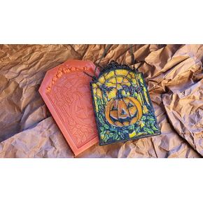 الهالوين، قالب سيليكون زجاجي ملون للحلوى، والراتنج، وموضوع القرع الآمن للطعام (جزءان) in Kuwait