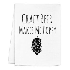 Original Dish Towel, I Like It Dirty, Flour Sack Kitchen Towel, Sweet Housewarming Gift, Farmhouse Kitchen Decor, White or Gray (White)