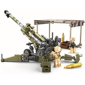 General Jim's Military Brick Building Set - US Army 155mm Howitzer & Artillery Weapons Set Building Blocks for History and Military Enthusiast Model for Teens and Adults