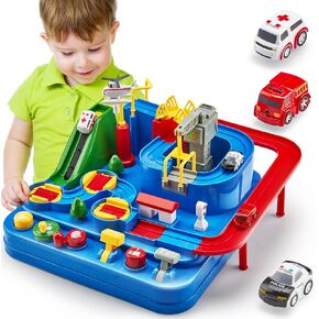 Toys for 3 Year Old Boys Birthday Gift - Large Race Track - 3 Year Old Boy Toys - Car Toys for Boys 3-4-5-6-7 - Montessori/Thinking/Fine Motor Skills/STEM Toys