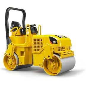 Bruder Toys - Construction Realistic CAT Asphalt Drum Compactor Vehicle with Articulated Steering - Ages 3+