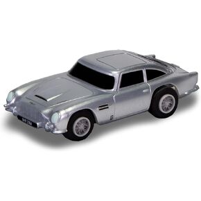 Scalextric Micro James Bond Goldfinger Aston Martin DB5 1:64 Slot Race Car G2221, Silver