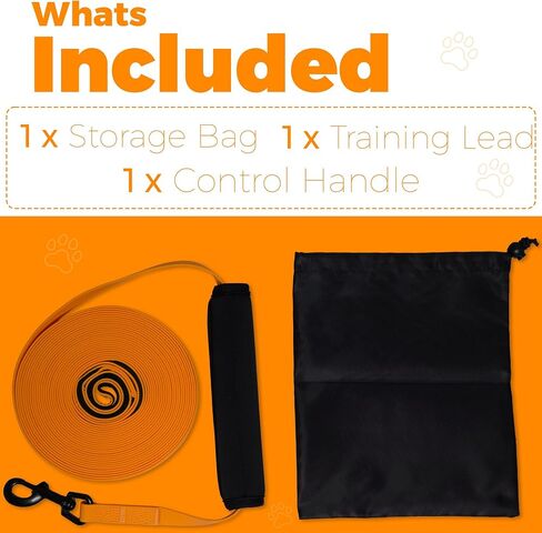 15ft Waterproof Long Leash for Dogs – Long Line Dog Training Lead - Weatherproof - Ideal for Recall and Teaching Distance Commands Dogs in Saudi Arabia