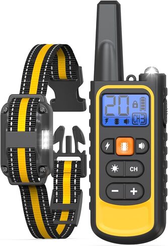 Dog Shock Collar, Rechargeable Waterproof Dog Training Collar with Remote for 8-120lbs Dogs, 3300FT Electric Training Collars with 3 Training Modes, Security Lock in Saudi Arabia