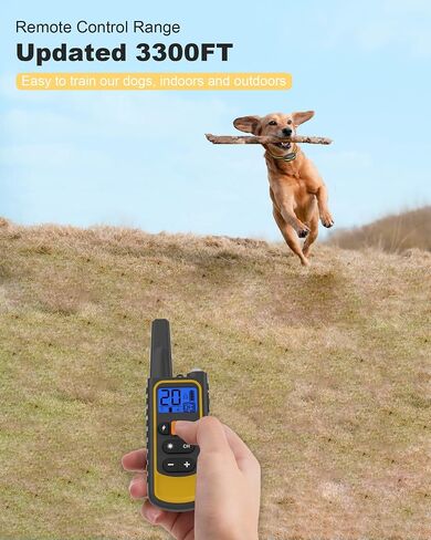 Dog Shock Collar, Rechargeable Waterproof Dog Training Collar with Remote for 8-120lbs Dogs, 3300FT Electric Training Collars with 3 Training Modes, Security Lock in Saudi Arabia