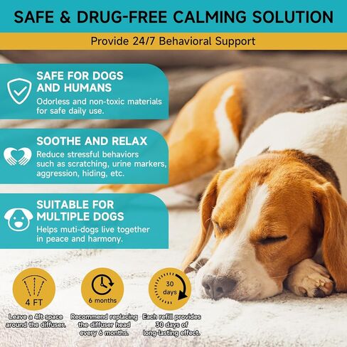 Woyamay Dog Calming Diffuser Refills, Relieve Anxiety & Stress, 6 Refills in Kuwait