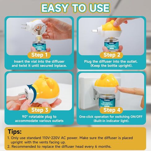 Woyamay Dog Calming Diffuser Refills, Relieve Anxiety & Stress, 6 Refills in Kuwait