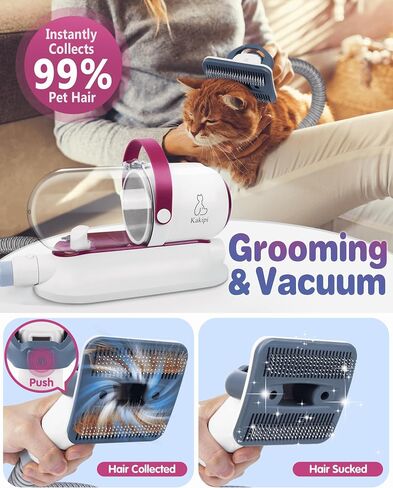 Dog Grooming Kit & Vacuum, Professional Pet Grooming Vacuum with Shedding Brush, Dog Clippers, Dog Dryer and Cleaner, 1.5L Dust Cup Pet Grooming Kit for Dogs, Cats, Quiet, 2 Filters in Saudi Arabia