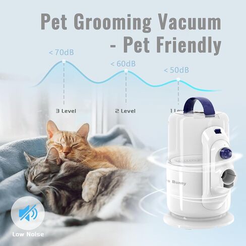 مجموعة أدوات العناية بالكلاب، مكنسة كهربائية للعناية بالكلاب، مقصات للعناية بالكلاب، مع 6 أدوات للعناية بالكلاب والقطط والحيوانات الأخرى، كوب غبار بسعة 2.5 لتر و3 أوضاع للشفط in Kuwait