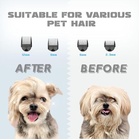 مجموعة أدوات العناية بالكلاب، مكنسة كهربائية للعناية بالكلاب، مقصات للعناية بالكلاب، مع 6 أدوات للعناية بالكلاب والقطط والحيوانات الأخرى، كوب غبار بسعة 2.5 لتر و3 أوضاع للشفط in Kuwait