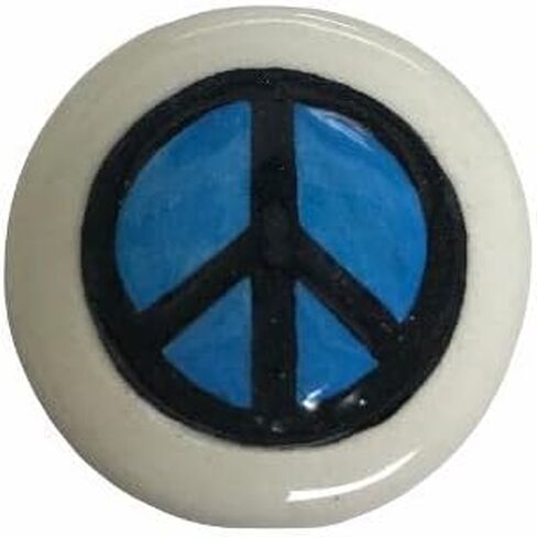 Ceramic Smoke Stone Hand Rolled Unfiltered Cigarette Holder Blue Peace Sign in Saudi Arabia