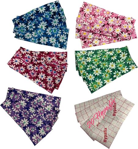 شريط طبي للأنف المعدي، شريط لاصق لأنبوب الأكسجين، 20 شريطًا Hypafix (1.5 بوصة × 4 بوصة، زهرة) in Kuwait