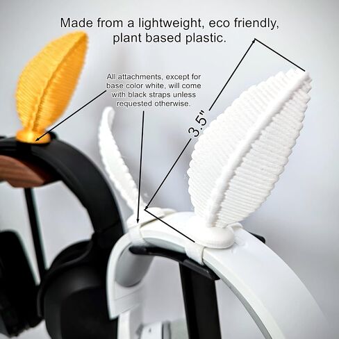 Moth Antennas Headphone Attachments - Adorable Bug Ears for Headphones in Various colors with Hidden Self Fastener - Moth Antenna for Gamers and Streamers (Sparkle Black) in Saudi Arabia