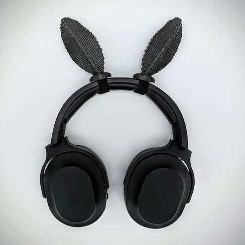 Moth Antennas Headphone Attachments - Adorable Bug Ears for Headphones in Various colors with Hidden Self Fastener - Moth Antenna for Gamers and Streamers (Sparkle Black) in Saudi Arabia